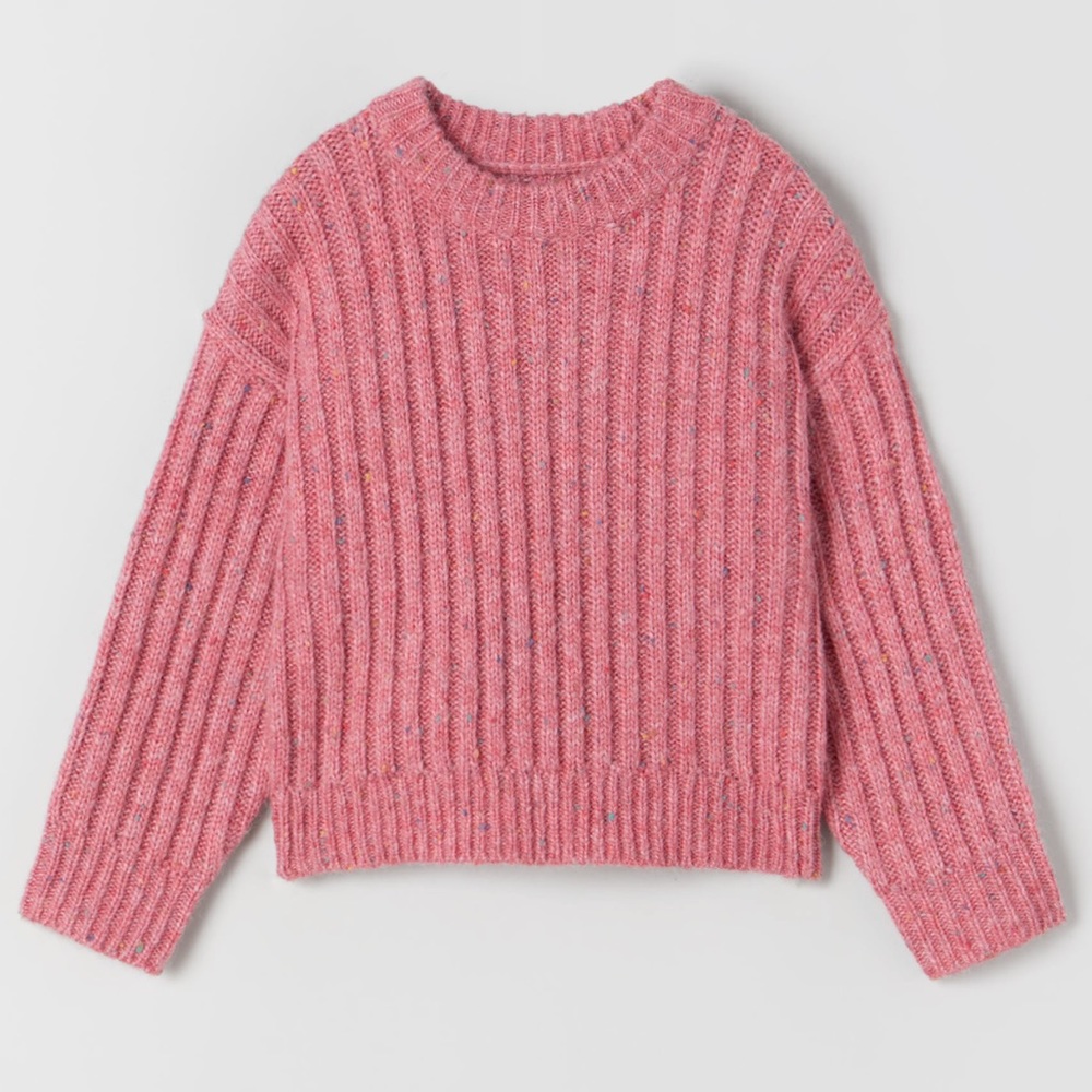 • Zara • Ribbed Knit Sweater with Scarf - Picture 4 of 5